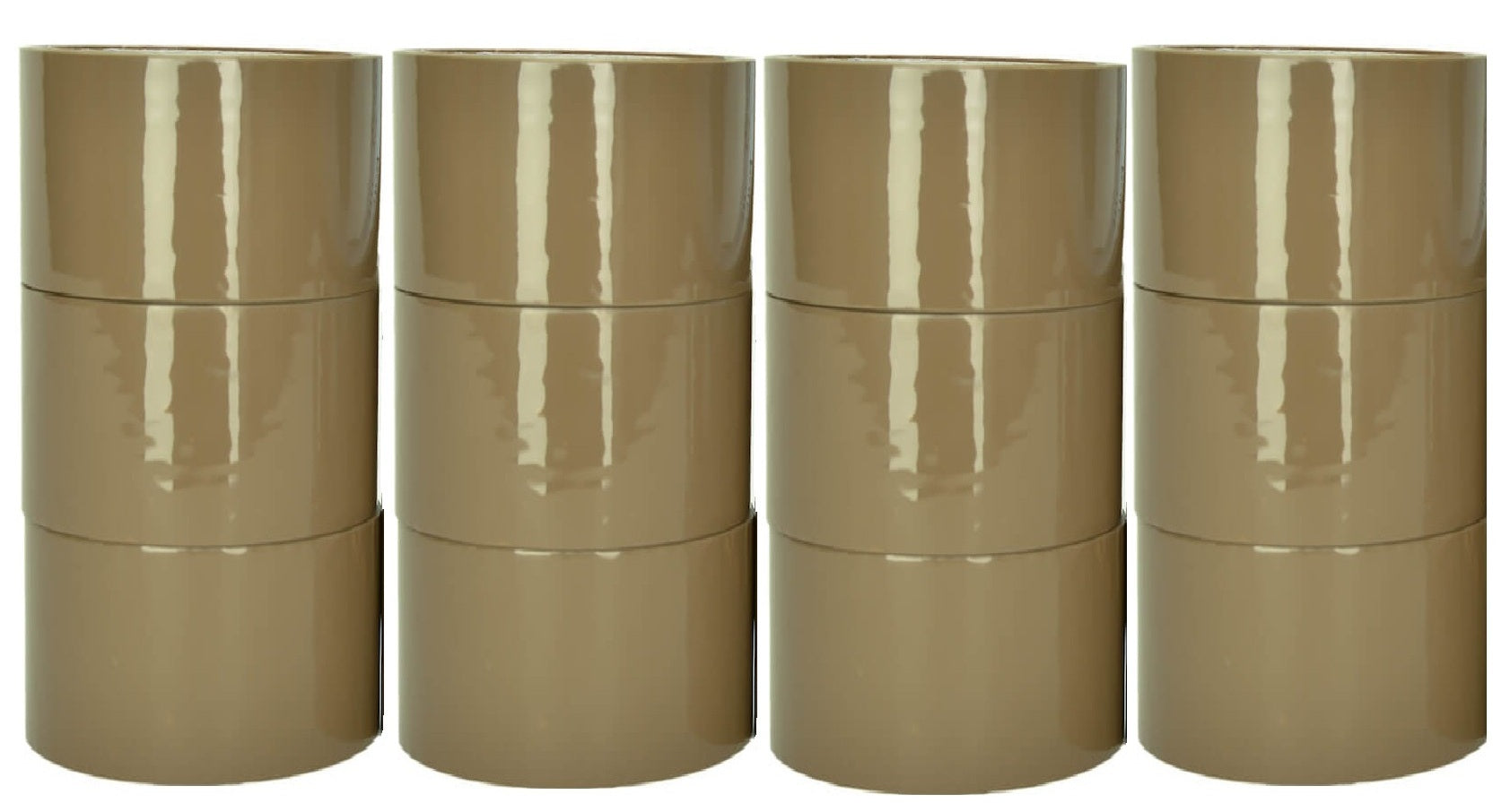 QUALITY PACKAGING TAPE GUN 3'' WIDE 6 ROLLS OF BROWN PACKING TAPE 75mm X 66m | UK