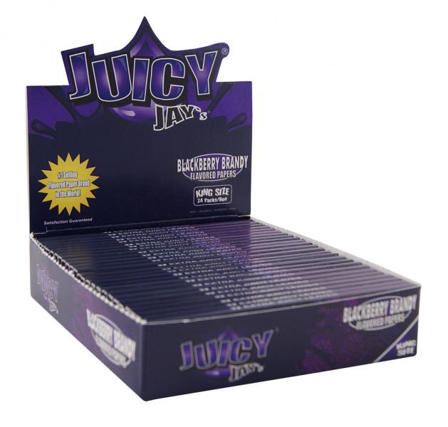 Juicy Jay King Size Slim Rolling Paper Blackberry Brandy x 24