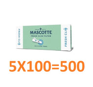 MASCOTTE MENTHOL FILTER TUBES FRESH CLIQ 500's - 100 x 5 Box