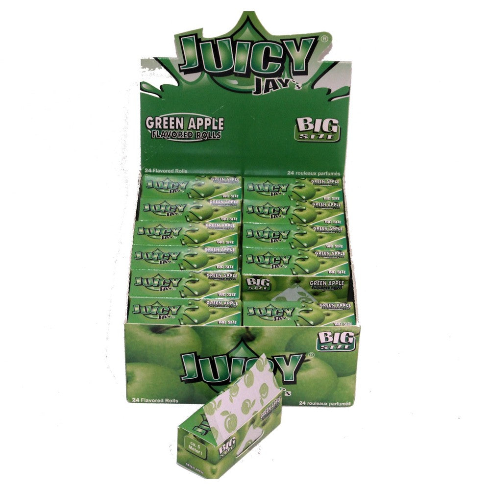Juicy Jay Rolling Paper Rolls Green Apple x 24