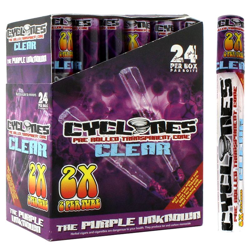 Cyclone Blunt Wraps Clear The Purple Unknown  x 24