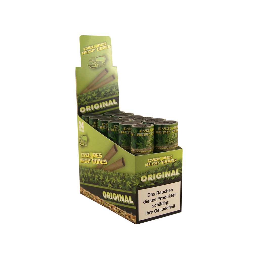Cyclone Hemp Blunt Cigar Wraps Xtra Slo Dank 7 Tips - ORIGNAL  x 24