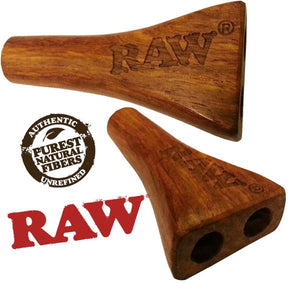 Raw Double Wooden 2 Barrel Cone Holder
