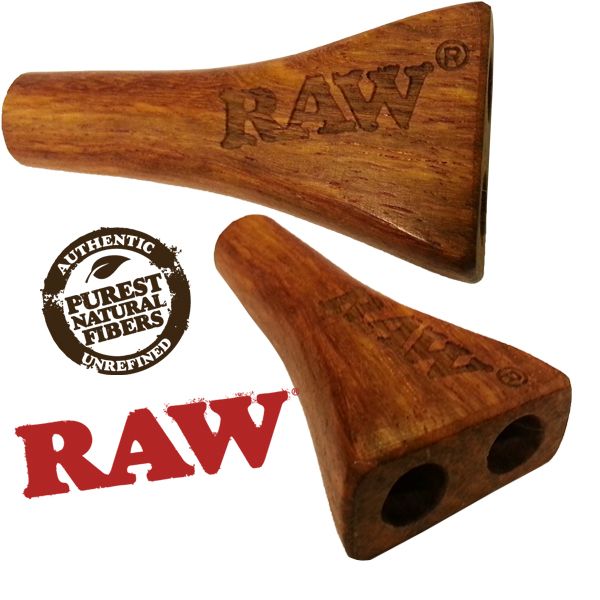 Raw Double Wooden 2 Barrel Cone Holder