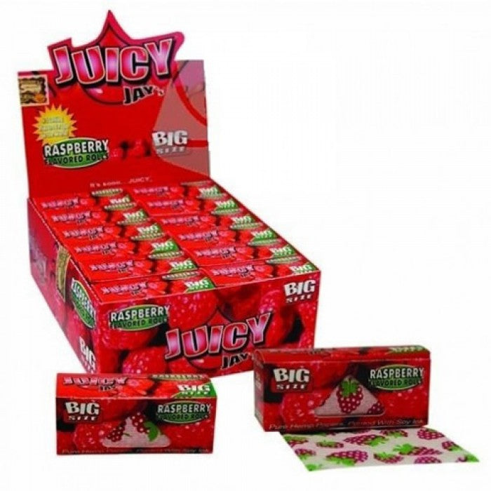 Juicy Jay Rolling Paper Rolls Raspberry x 24