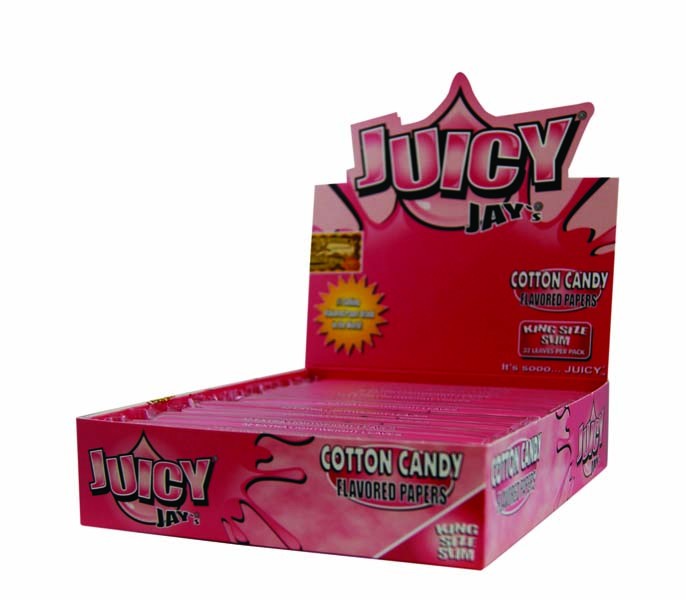 Juicy Jay Rolling Paper King Size Slim  Cotton Candy x 24