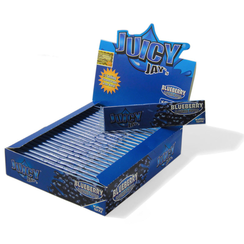Juicy Jay Rolling Paper King Size Slim Blueberry x 24