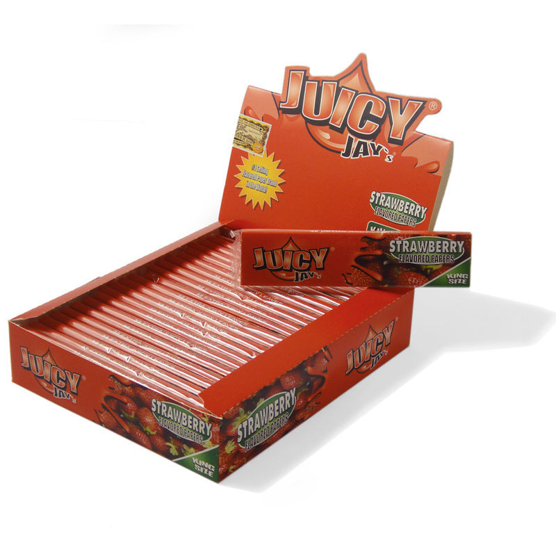 Juicy Jay Rolling Paper King Size Slim Strawberry x 24