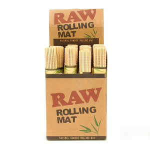 Raw Rolling Mat Natural Bamboo Full Box Of 24 Mats