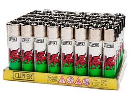 Clipper Lighter Flag Wales x 40