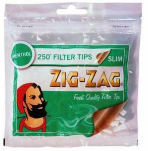 ZIG ZAG Filter Tips Menthol Slim 250'S X 1-50