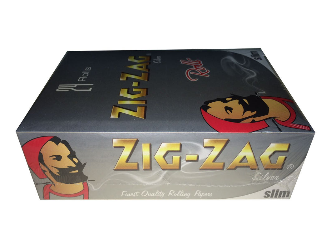 Zig Zag Rolling Papers Silver Rolls x 24